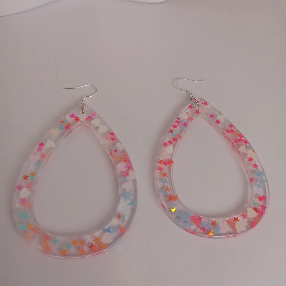 Colorful Teardrop Earrings - Picture 5 of 7